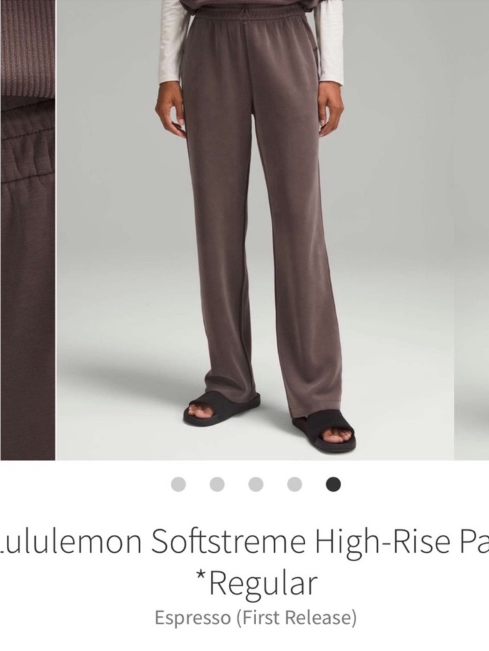 Lululemon Softstreme High Rise Pants Espresso Sz 6